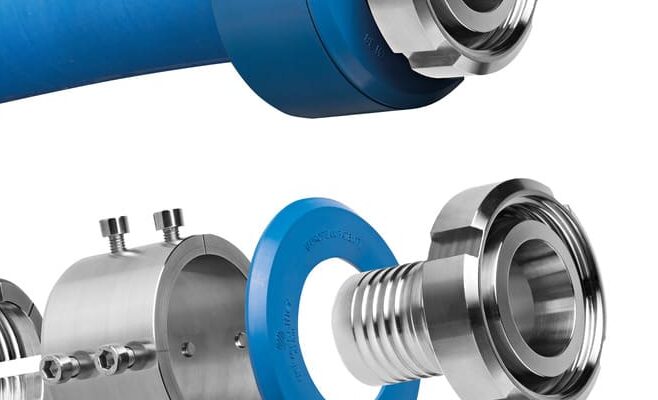 Sistema Bull Ring Universalflex montato su tubo flessibile alimentare