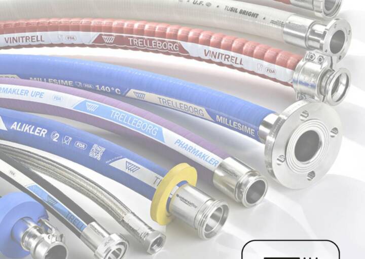 tubi flessibili raccordati per industria alimentare e cosmetica conformi MOCA