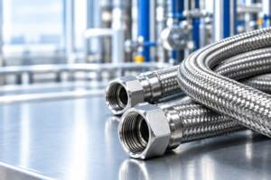 Tubo flessibile in acciaio inox corrugato con singola e doppia calza per impianti industriali Universalflex